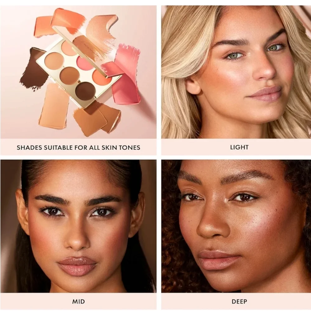 ICONIC LONDON Multi-Use Cream Blush, Bronze & Highlight Cream Palette